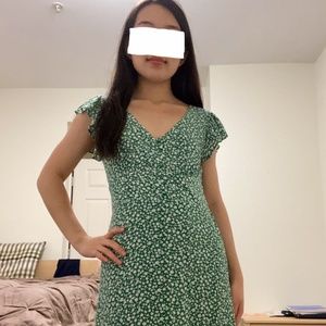 NWOT Banana Republic Green Button-Front Dress 6